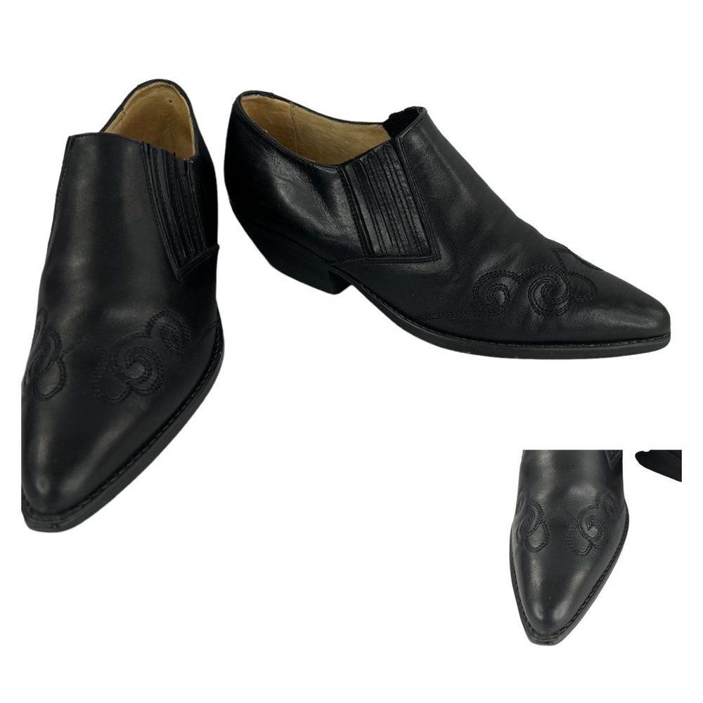 Guess by George Marciano Vintage Black Western Booties Size 6.5